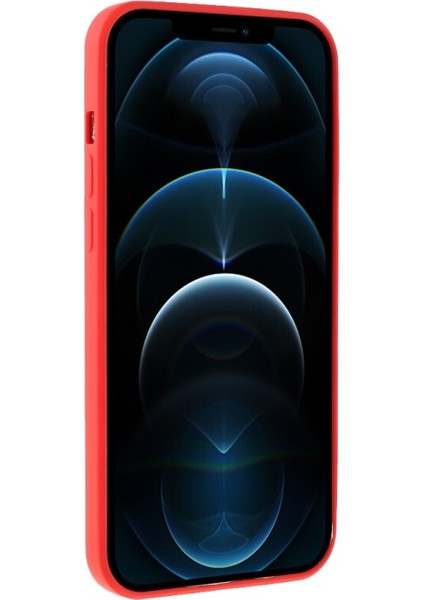 Apple Iphone 12/12 Pro 6.1 Inç Uyumlu Silikon Akrilik Telefon Kılıfı - Kırmızı (Yurt Dışından) modelleri