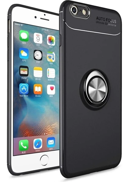 Apple iPhone 6 Kılıf Yüzüklü Standlı Autofocus Shockproof Ravel Silikon