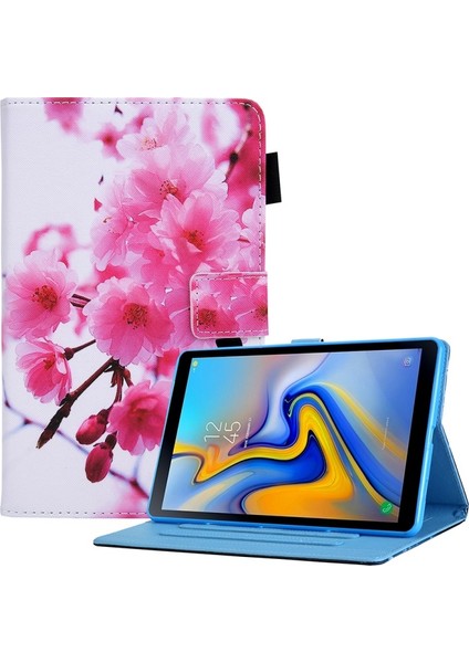 Galaxy Tab A7 Lite 8.7 (2021) Için Desenli Baskılı Stand Kapaklı Kart Yuvalı Tablet Kılıfı - T220 / T225 (Yurt Dışından)