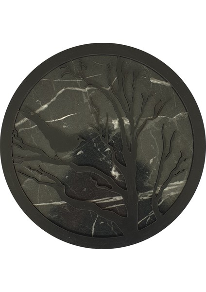 Mermer Desenli Duvar Saati ile Daldaki Kuş ve Hayat Ağacı Tablo indirimleri