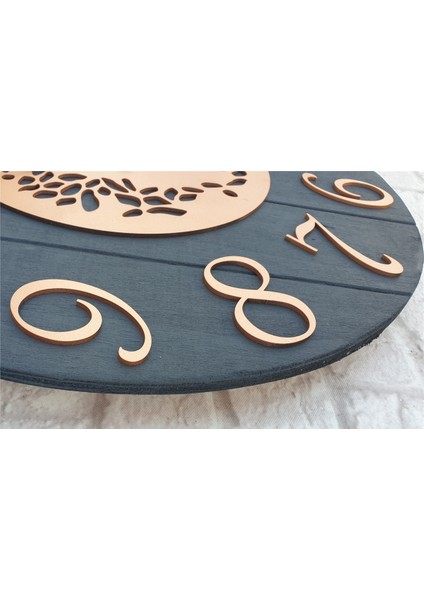 Antrasit Renkli Yuvarlak Duvar Saati Çap 50 cm fırsatları