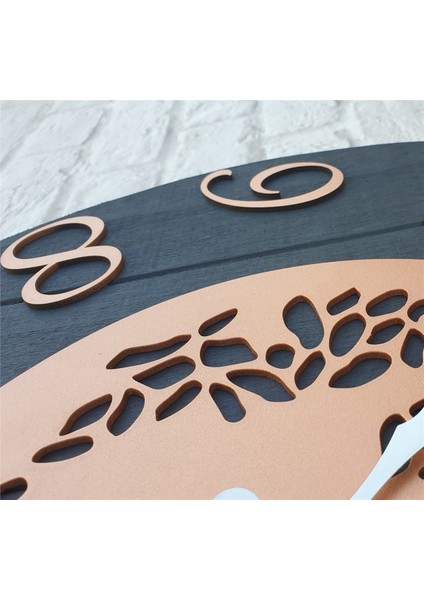 Antrasit Renkli Yuvarlak Duvar Saati Çap 50 cm indirimleri