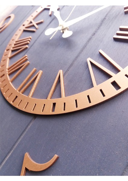 Antrasit Renkli Yuvarlak Duvar Saati Çap 50 cm indirimleri