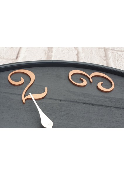 Antrasit Metal Kasalı , Antrasit Renkli Yuvarlak Duvar Saati Çap 50 cm indirimleri