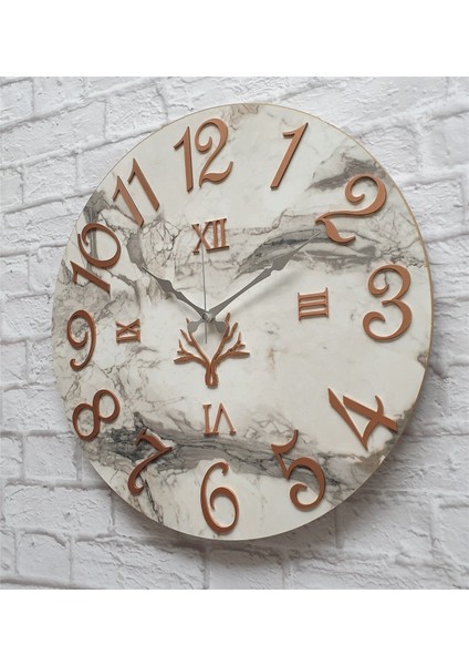 Mermer Desenli Duvar Saati Çap 38 cm - Çap 50 cm - Çap 80 cm fiyatları