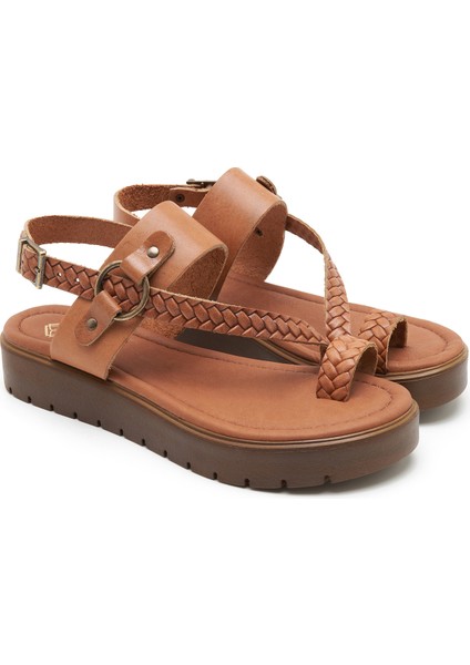 Reiner Taba Kadın Deri Sandalet