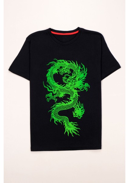 Green Dragon Baskılı Tshirt