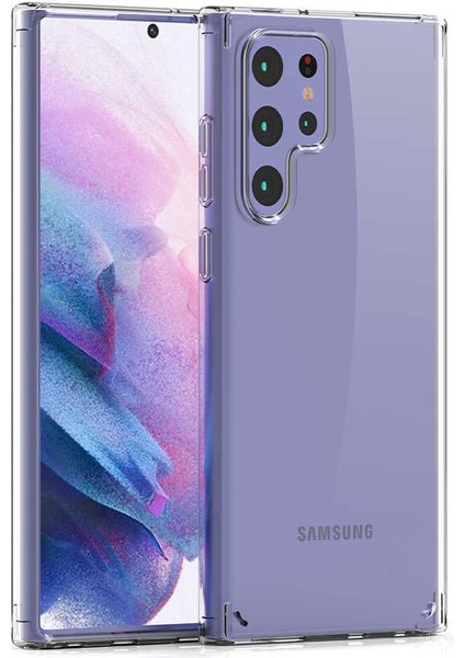 Samsung Galaxy S22 Ultra Kılıf Şeffaf Sert Silikon Coss Kapak