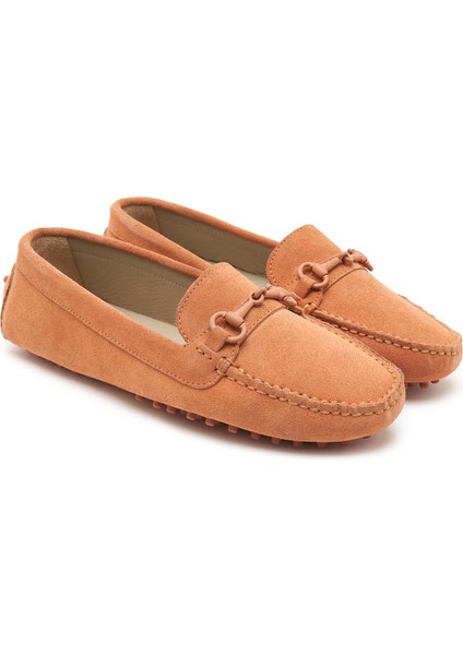 Nove Turuncu Kadın Süet Loafer