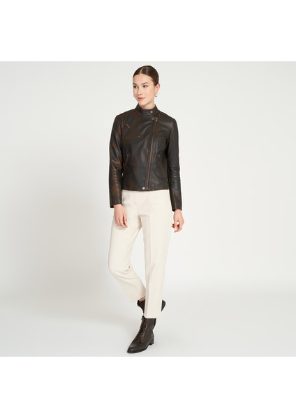 Audrey Kahve Kadın Deri Ceket fiyatları