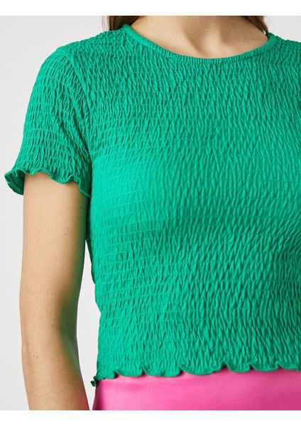 Kadın Bisiklet Yaka Kısa Kollu Tişört indirimleri