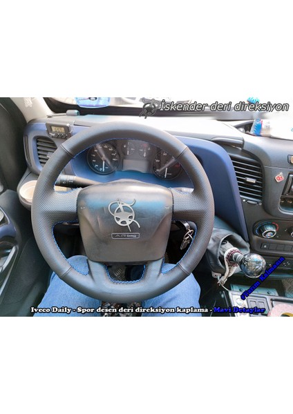 Iveco Daily 2014 - 2020 Tam Uyumlu Spor Deri Direksiyon Kılıfı