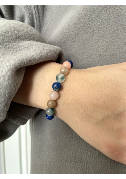 Unisex Jade Doğal Taşlarıyla Oluşturulmuş Bileklik | Handmade indirimleri