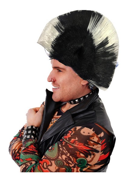 Mohican Mohawk Punk Peruk - 70 Li 80'li Yıllar Peruk Model 5