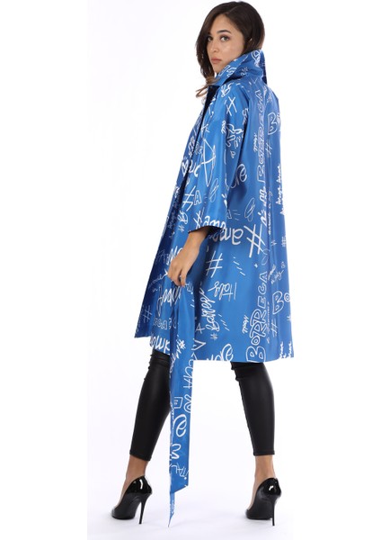 Kadın Dijital Harf Baskılı Trençkot fiyatları