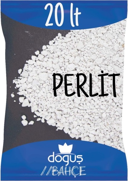 Bahçe Perlit 20 Litre (1-1,20 Kg) Tarım Perliti Madeni Zirai Perlit