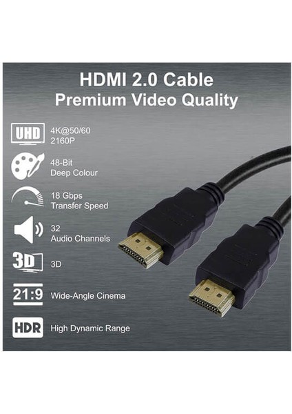 4K HDMI Kablo 3D Ultra Hd 1 Metre