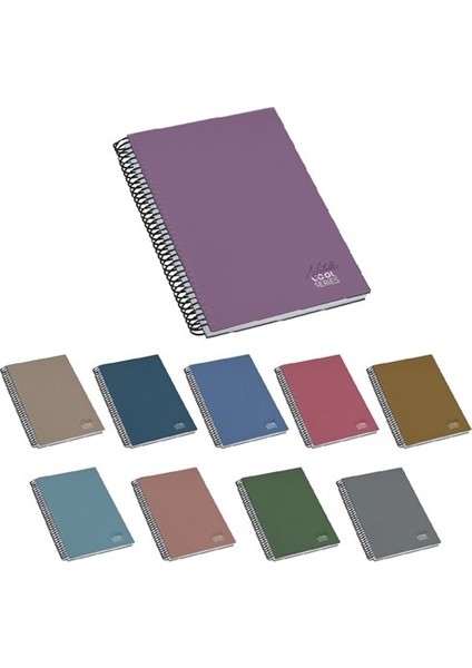 Defter Sert Kapak Kareli 120 Yaprak 70 gr 17 x 24 cm Pastel Mor