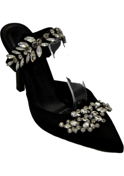 Kadın Gümüş Yaprak Detaylı Topuklu Terlik fiyatları