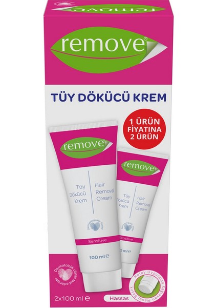 Tüy Dökücü Krem Hassas Ciltler 100 ml 2'li