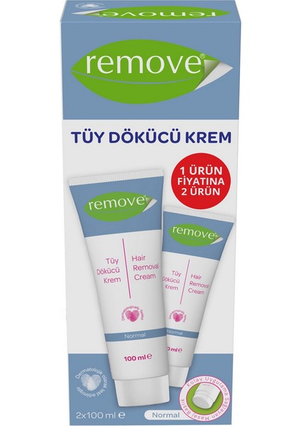 Tüy Dökücü Krem Normal Ciltler 100 ml 2'li