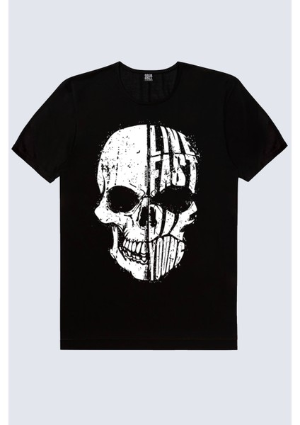 Hızlı Yaşa Siyah Kısa Kollu Erkek T-Shirt fiyatları