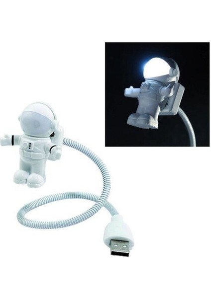 Astronot Lamba LED USB Gece Lambası Klavye Işığı Kitap Okuma Işığı