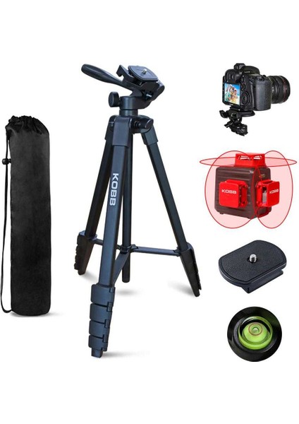 KBL16T 160CM Su Terazili Profesyonel Alüminyum Lazer Tripod