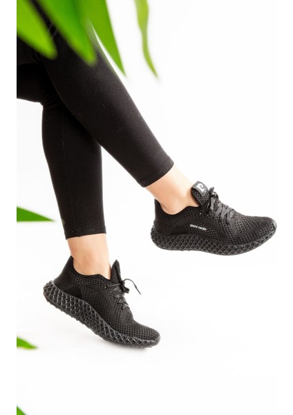 Triko Comfort Kadın Spor Ayakkabı PC-30680 Siyah
