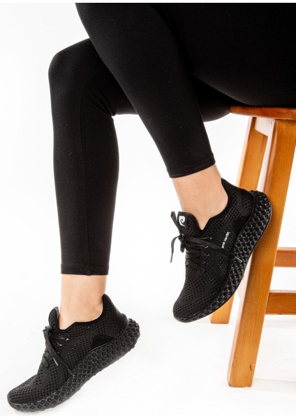 Triko Comfort Kadın Spor Ayakkabı PC-30680 Siyah
