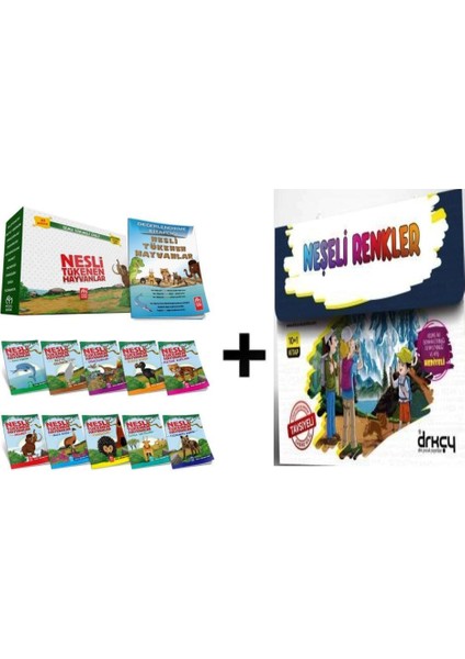 2. Sınıf 2 Adet 10'lu Hikaye Nesli Tük. Hayv. + Neşeli Renkler