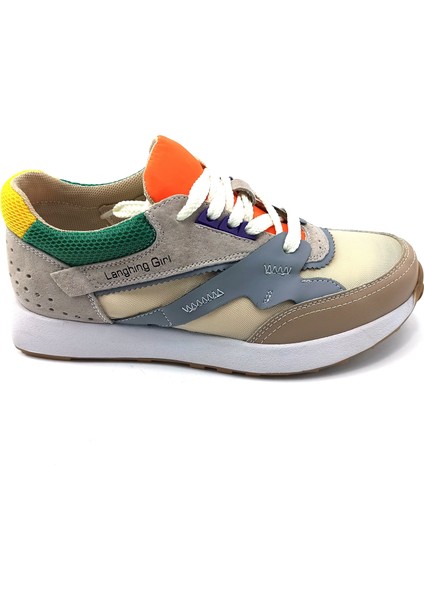Bej Kadın Sneaker Spor Ayakkabı