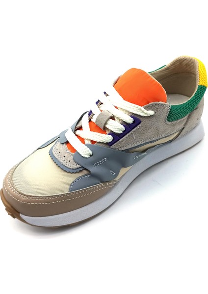 Bej Kadın Sneaker Spor Ayakkabı