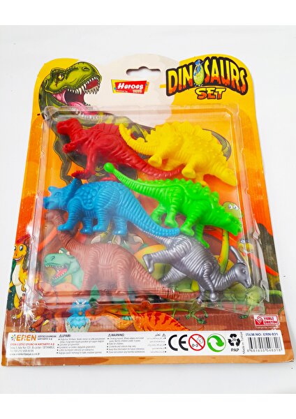 Kartelalı 6'lı Dinozor Set Heroes Toys