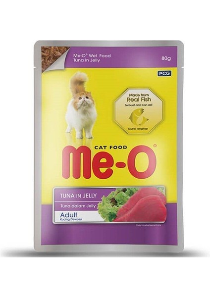 Me-O Erişkin Kediler Için Jöle Içinde Ton Balıklı Yaş Mama 80 gr x 12 Adet fiyatları