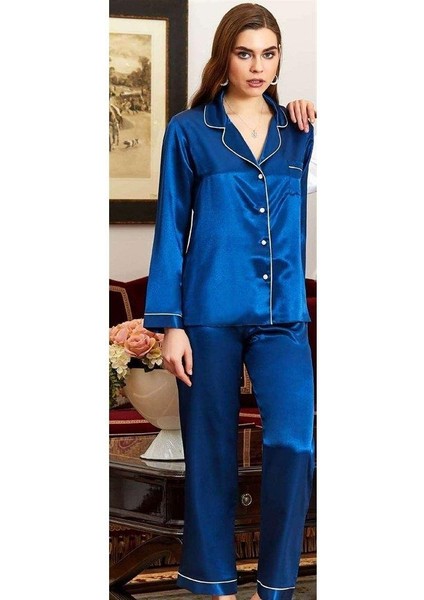 Jeremi 6526 2'li Çeyizlik Ipek Saten Pijama Takımı modelleri