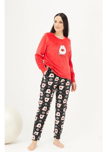 Yeni Hf Club 2114 Kadın Kadife Pijama Takım