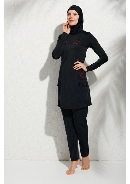 Pierre Cardin 191913 Uzunkollu Aplikeli Tesettür Mayo