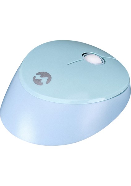 ROUND KM-6282 Renkli Tuşlu Mavi Kablosuz Q Multimedia Klavye + Mouse Set