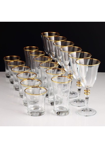 Altın Kristal 18 Parça Sofra Takımı
