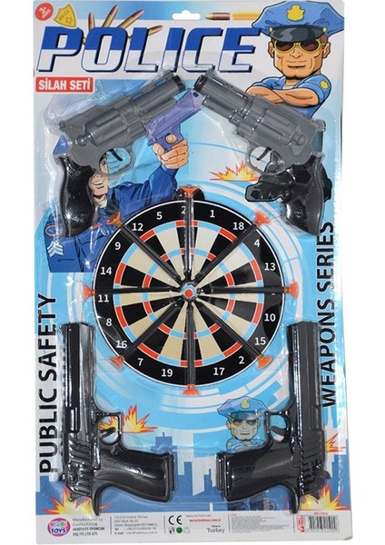 Hedefli Ok Atan Polis Tabanca Set 4'lü Oyuncak Polıce