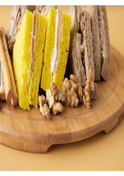 Bambu Pizza Sunum Tahtası Sunum Tabağı 30 cm fiyatları