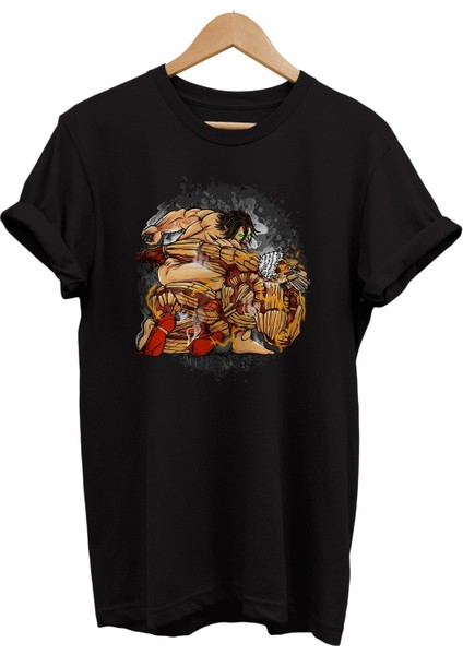 Attack On Titan Baskılı %100 Pamuk Oversize T-Shirt