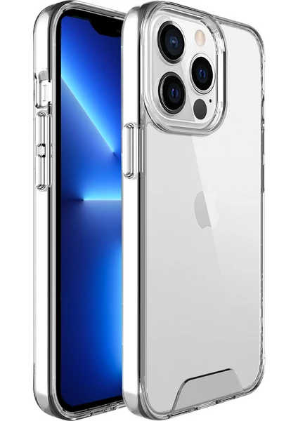 Caseart Apple iPhone 13 Pro Max Kapak Sararmaz Darbe Emici Lüx Şeffaf Kılıf