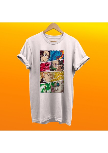 Demon Slayer Kimetsu No Yaiba Baskılı %100 Pamuk Oversize T-Shirt