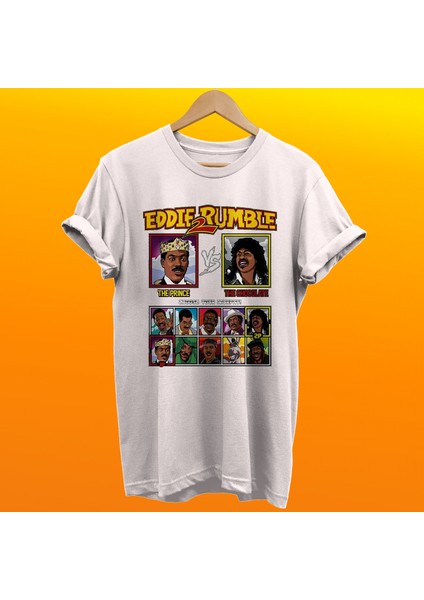 Eddie Murphy Baskılı %100 Pamuk Oversize T-Shirt Büyük Beden Tişört