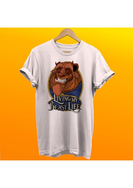 Güzel ve Çirkin Baskılı %100 Pamuk Oversize T-Shirt Büyük Beden Tişört