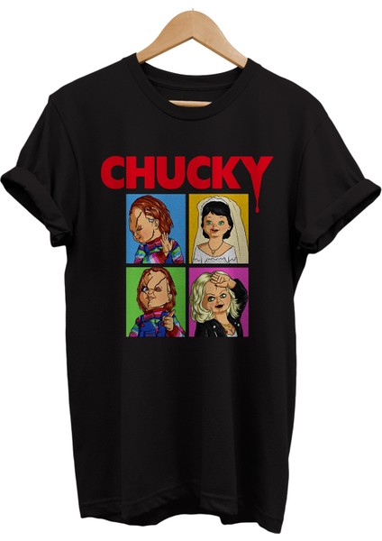 Chucky Baskılı %100 Pamuk Oversize T-Shirt
