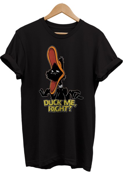 Duffy Duck Baskılı %100 Pamuk Oversize T-Shirt