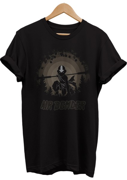 Avatar Hava Bükücü Baskılı %100 Pamuk Oversize T-Shirt